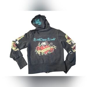 Women's Black Graphic Hoodie